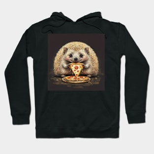 Funny hedgehog eating a pizza gift ideas Hoodie